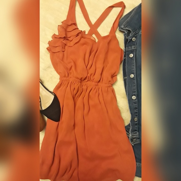 Coral/orange xhilaration dress 2/20$ - Picture 2 of 4